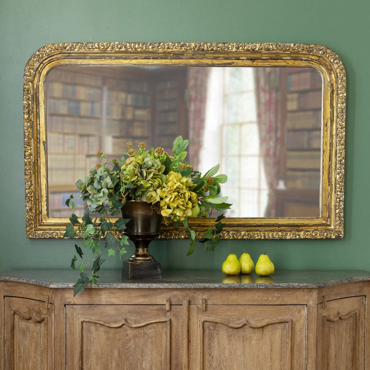 Antiqued Curve Top Mirror