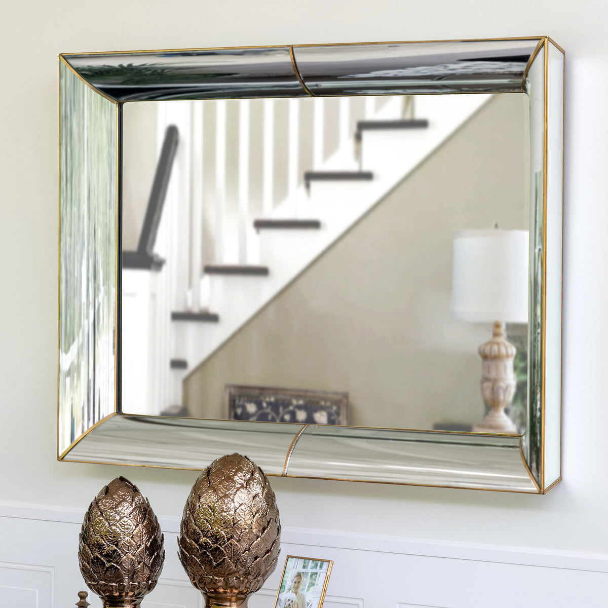 Glass Framed Wall Mirror
