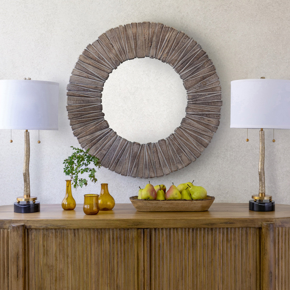 Wood Slat Mirror