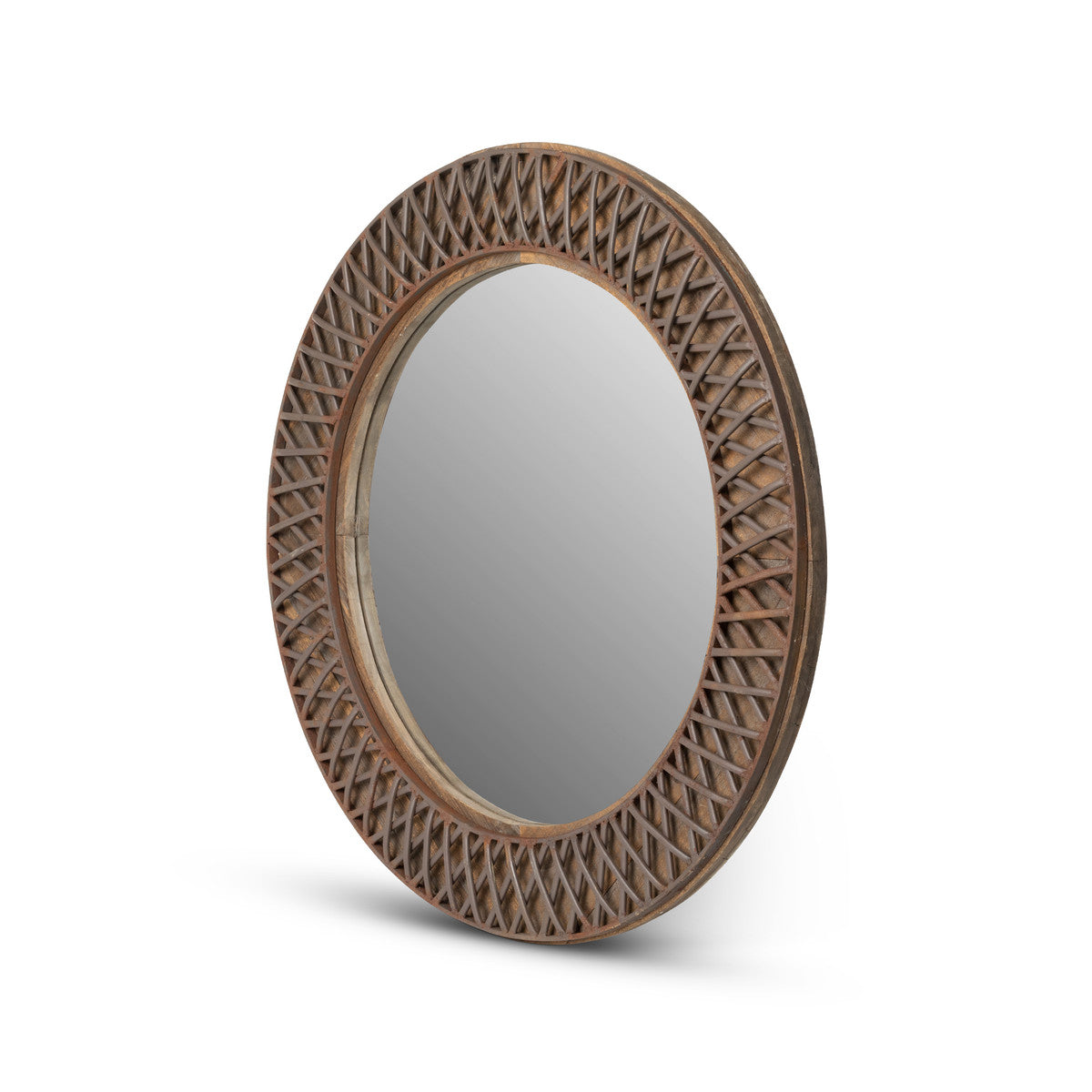 Metal Lattice Framed Mirror