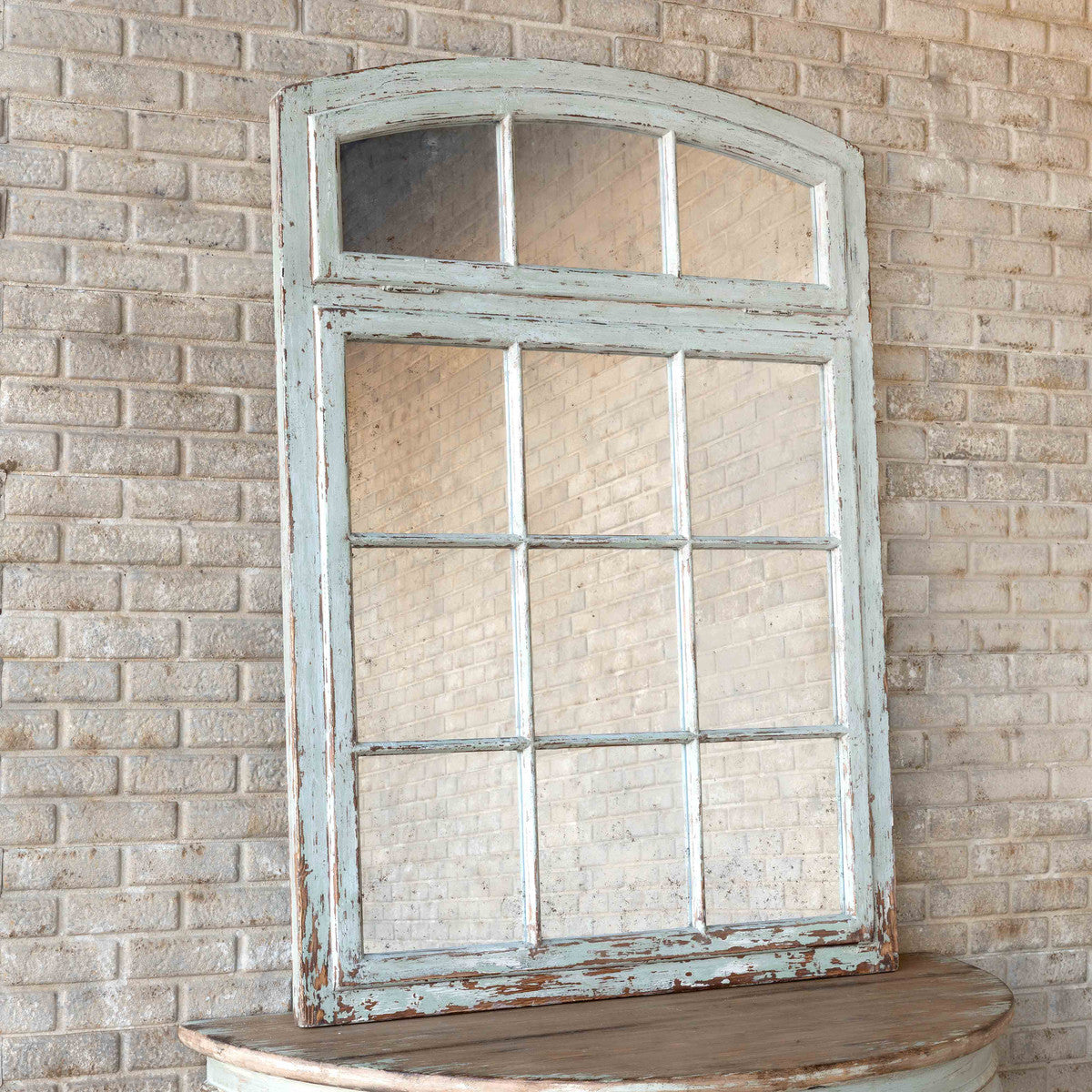 Warehouse Window Mirror-Iron Accents