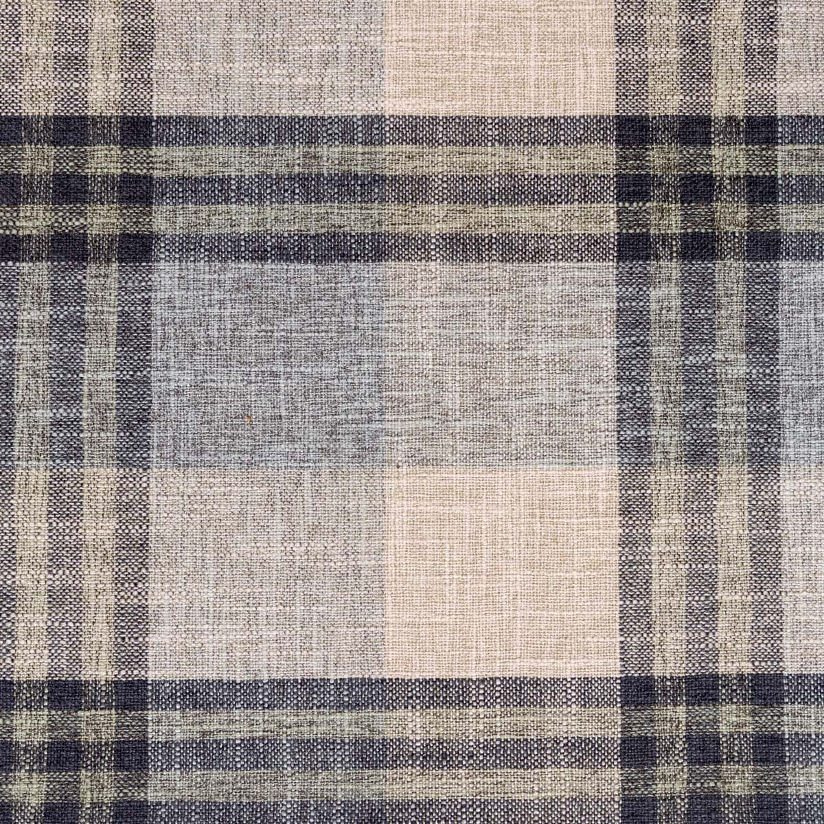 Farmhouse Blue Plaid Pillow-Iron Accents