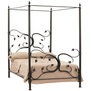 Eden Isle Iron Canopy Bed-Iron Accents