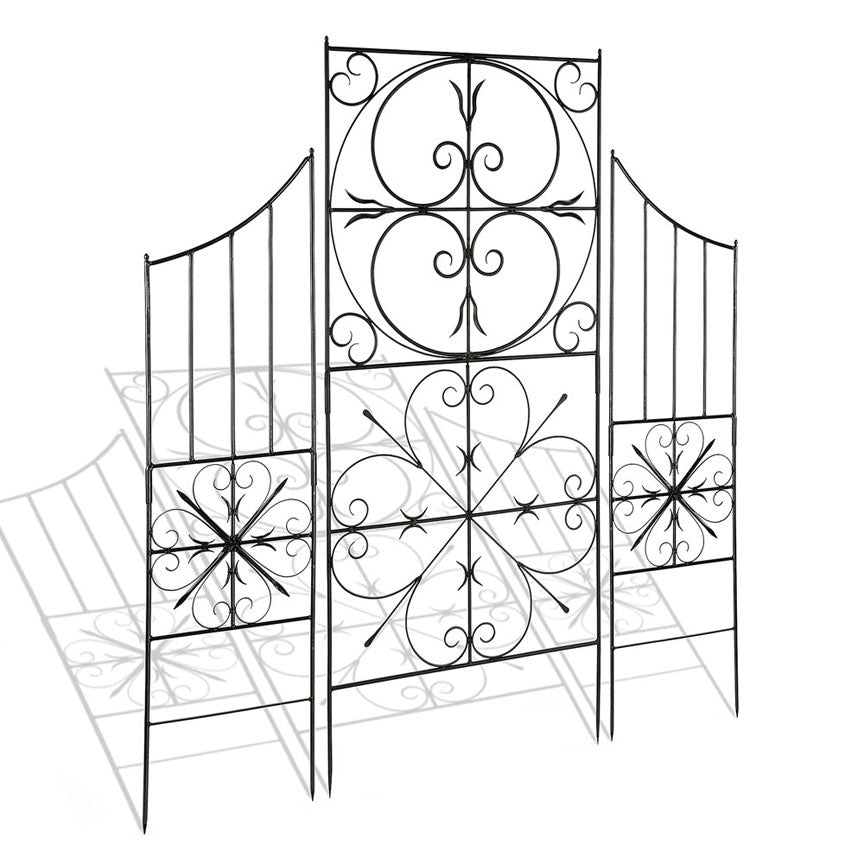 English Garden Trellis Set-Iron Accents