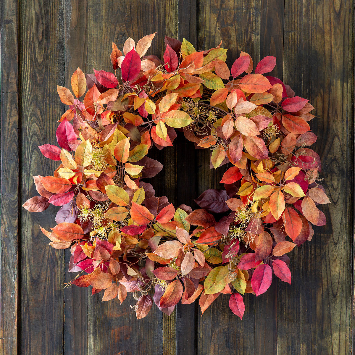 Autumn Virginia Creeper Wreath - 32"-Iron Accents