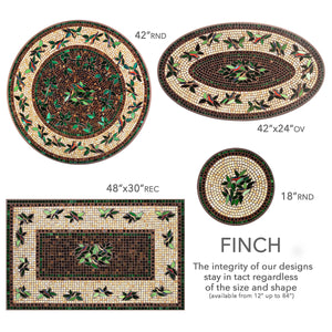 Finch Mosaic Nesting Tables-Iron Accents