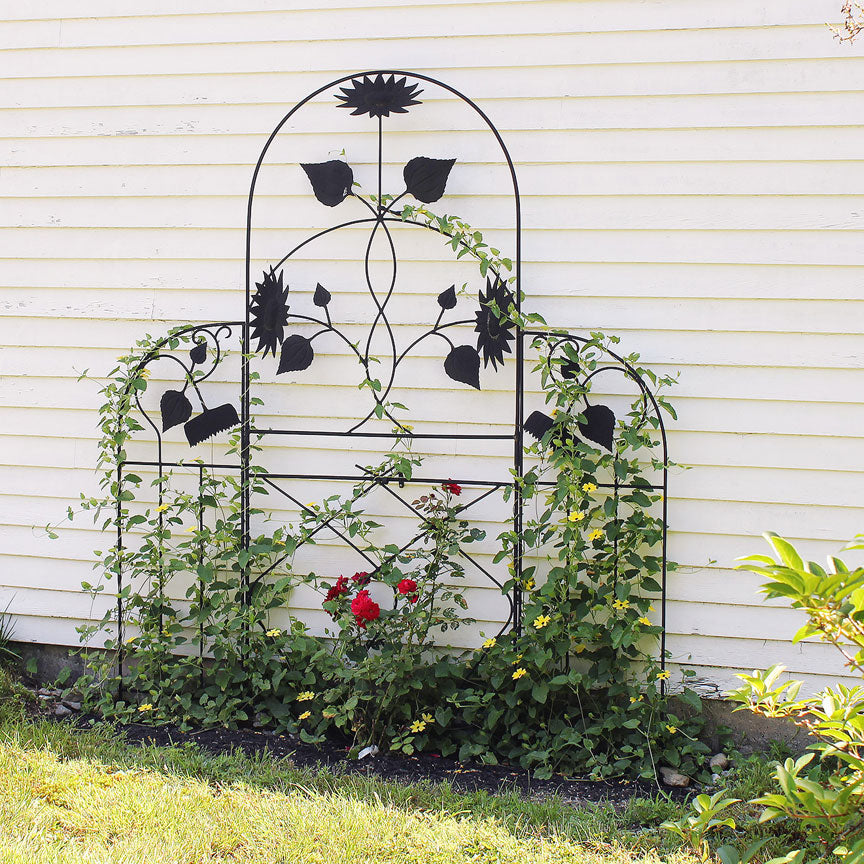 wrought iron plant trellis Achla Designs Sunflower Trellis- Set of 2 Side Panels