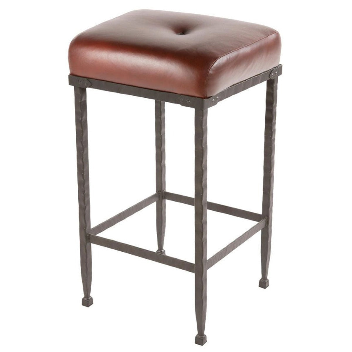 Forest Hill Backless Bar Stool-Iron Accents