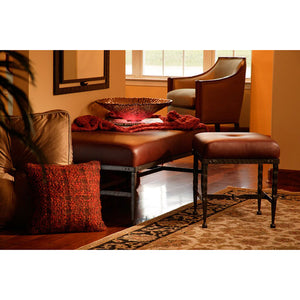 Forest Hill Ottoman-Iron Accents