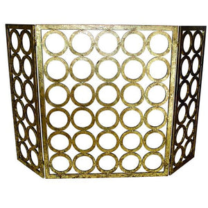 Gilded Rings Fireplace Screen