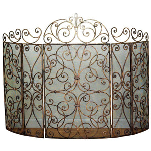 Grand Manor Scroll Fireplace Screen