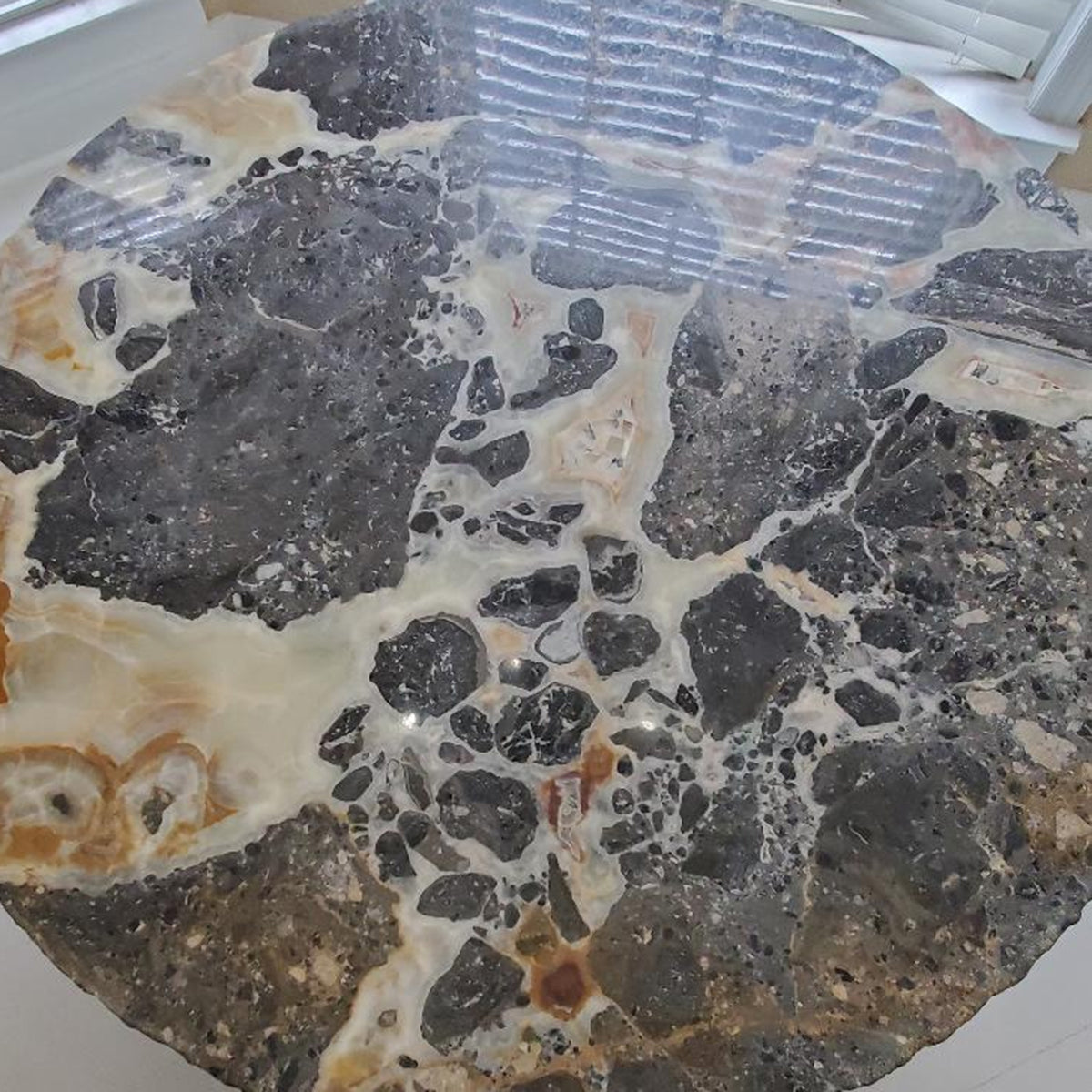 Green Talan Polished Onyx Table Top