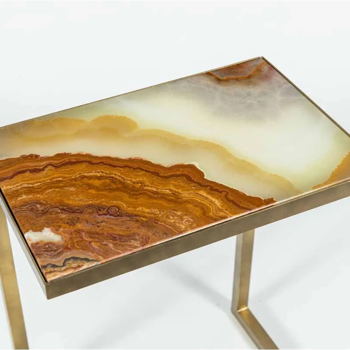 Green Talan Polished Onyx Table Top