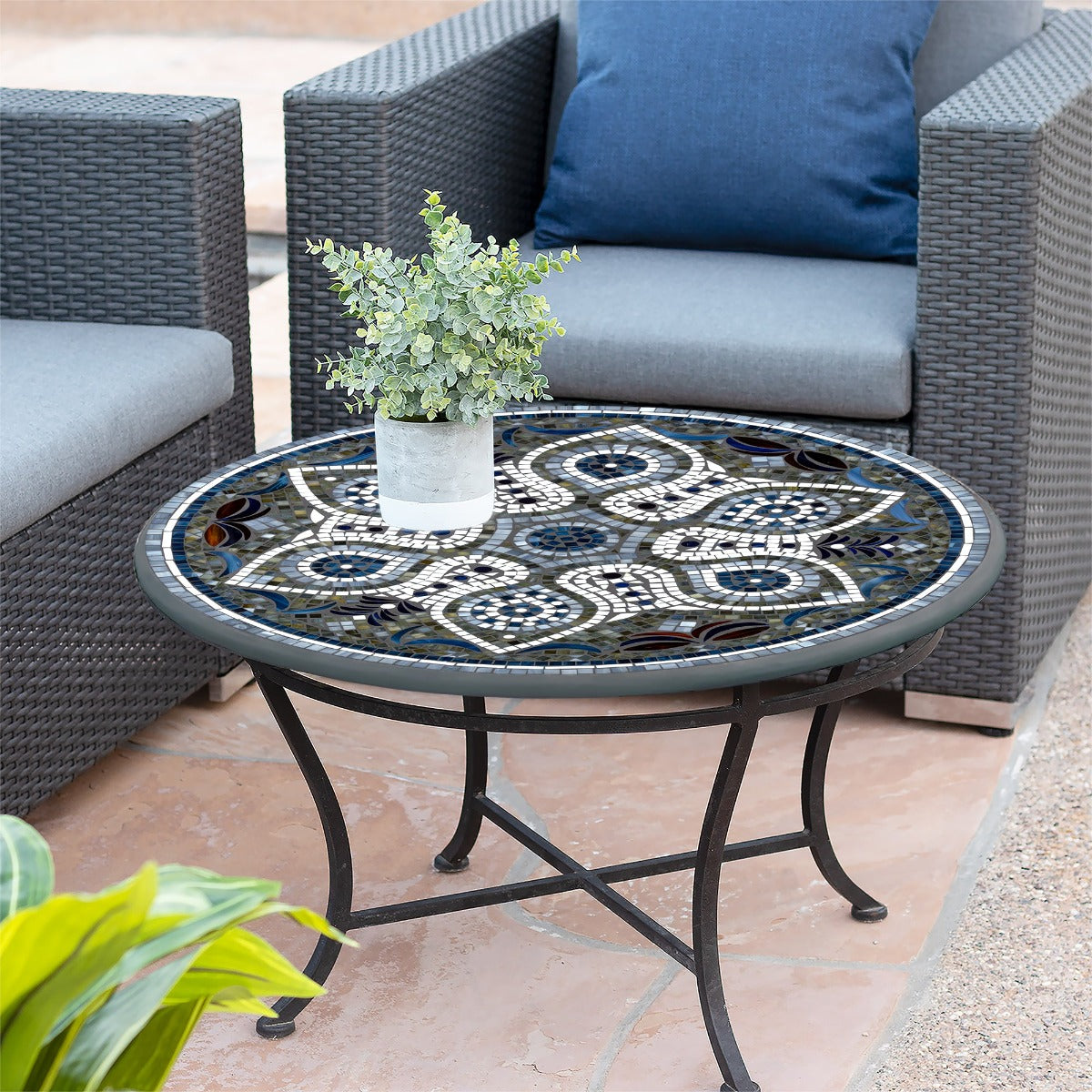 Grigio Mosaic Coffee Table - Round