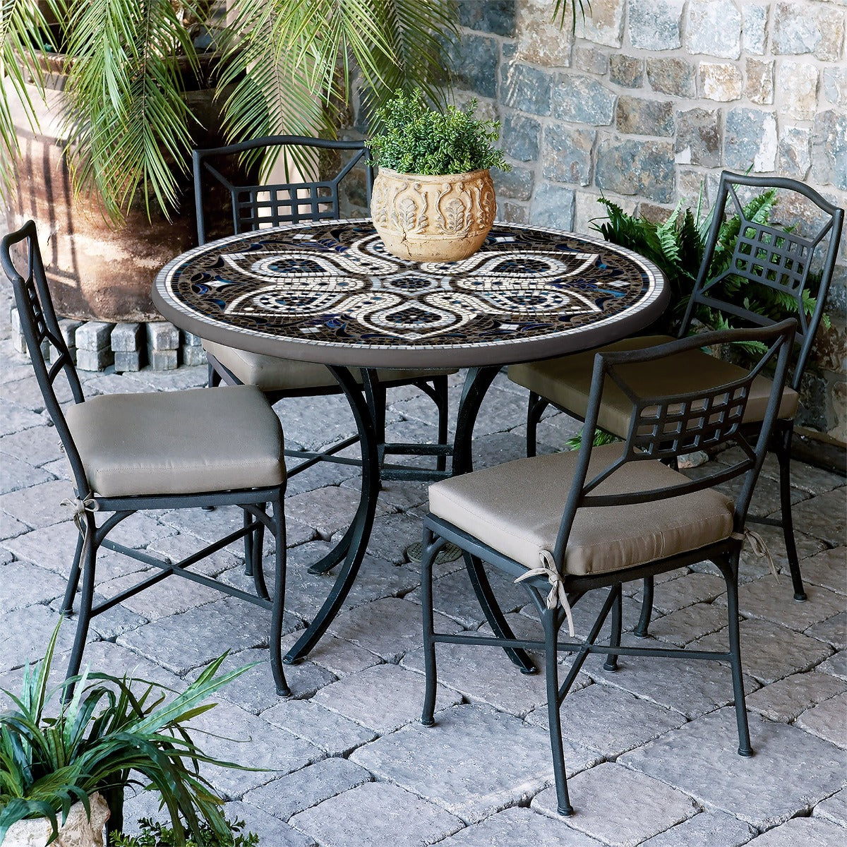 Grigio Mosaic Patio Table