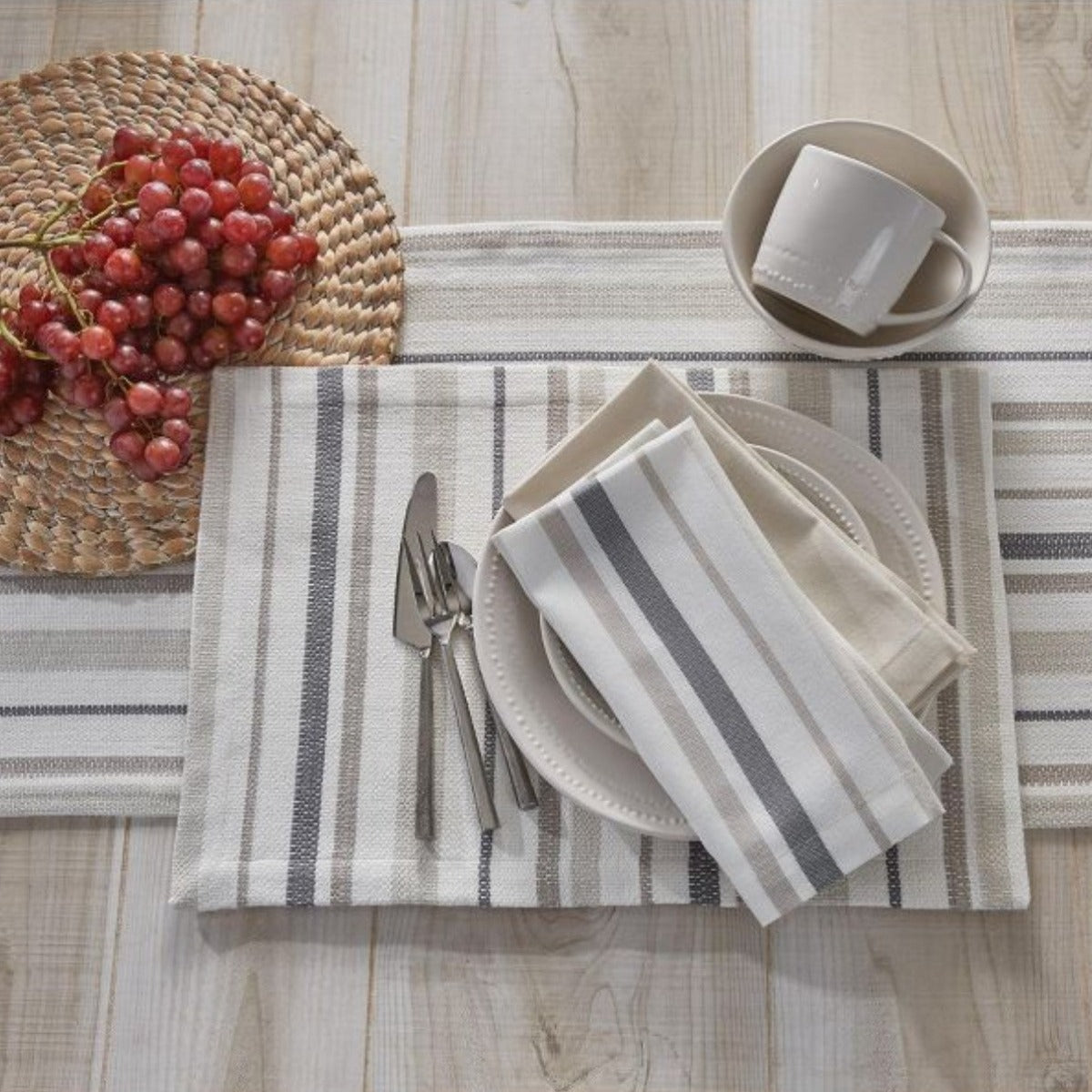Haven Stripe Table Linens