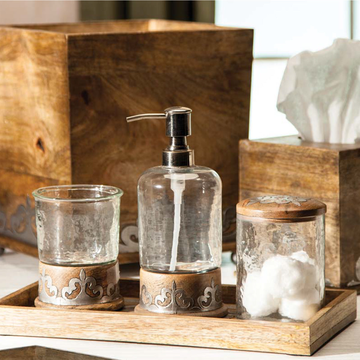 Heritage Tissue Box-Iron Accents