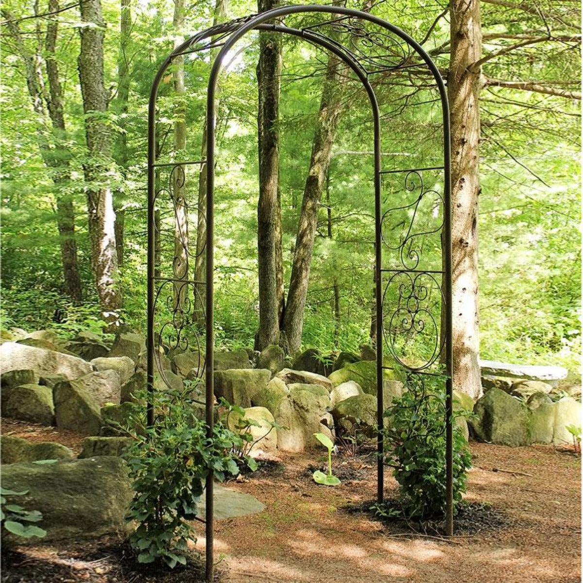 Italia Garden Arbor-Iron Accents