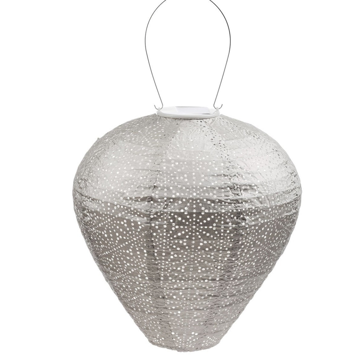 Sashiko Balloon Lantern - Light Taupe