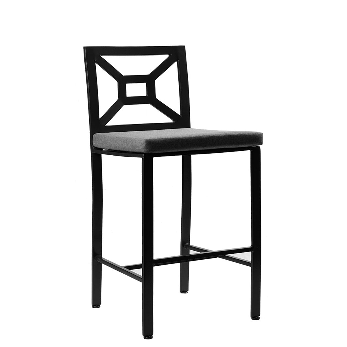 Milano Counter Stool (Set-2)-Iron Accents