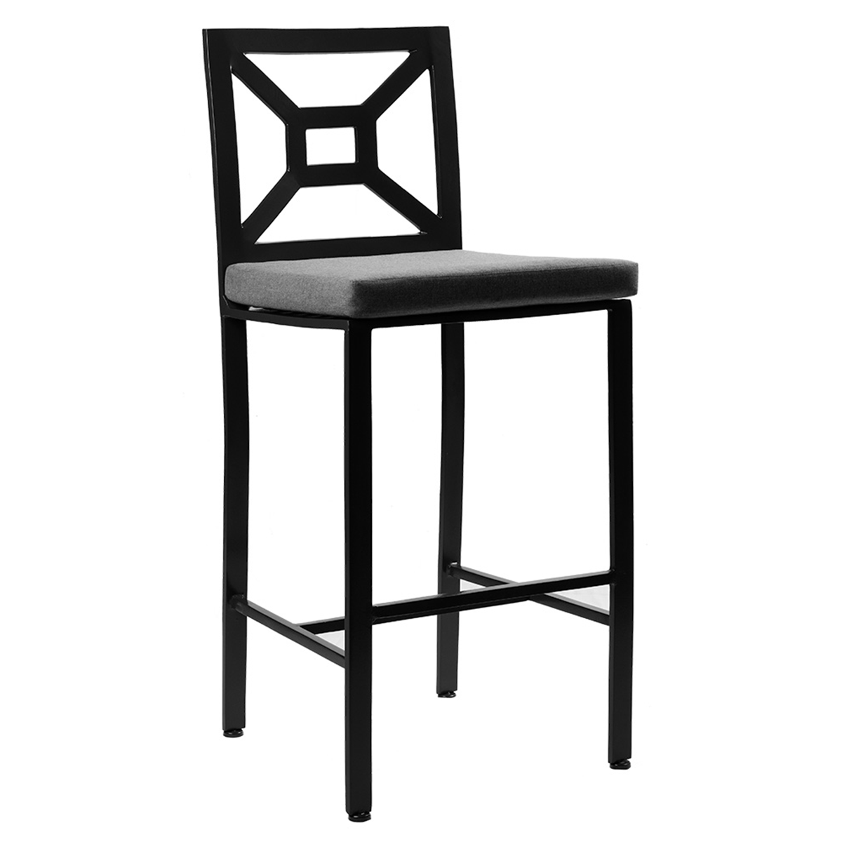 Milano Bar Stool (Set-2)-Iron Accents