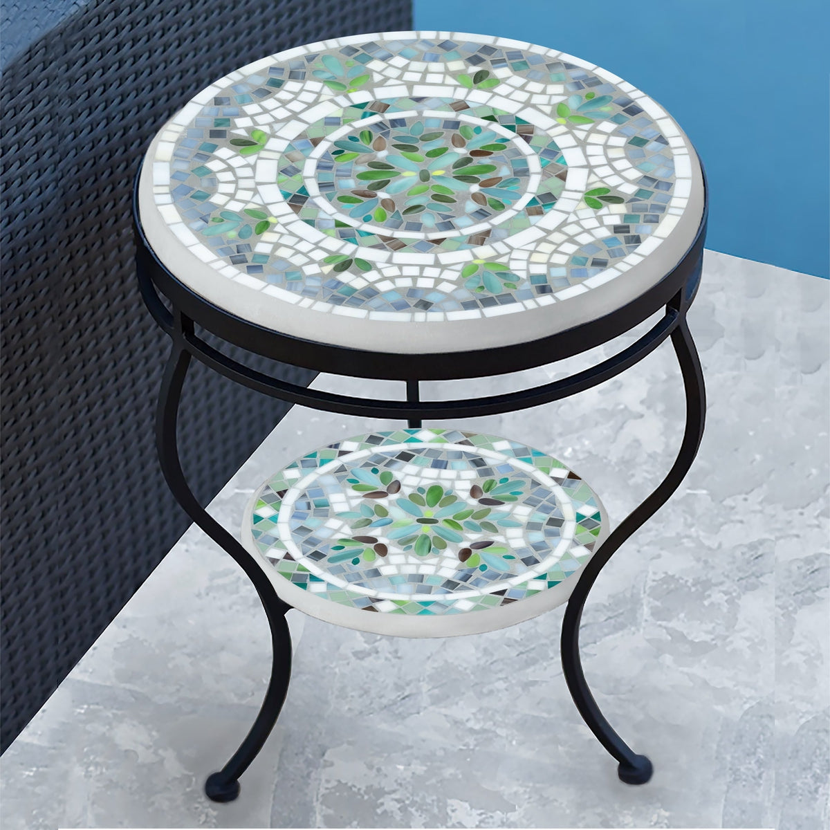 Miraval Mosaic Side Table - Tiered