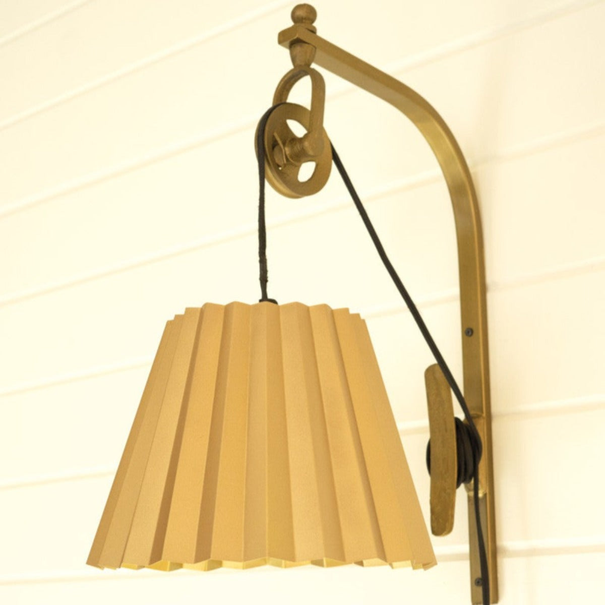 Brass Pulley Wall Sconce