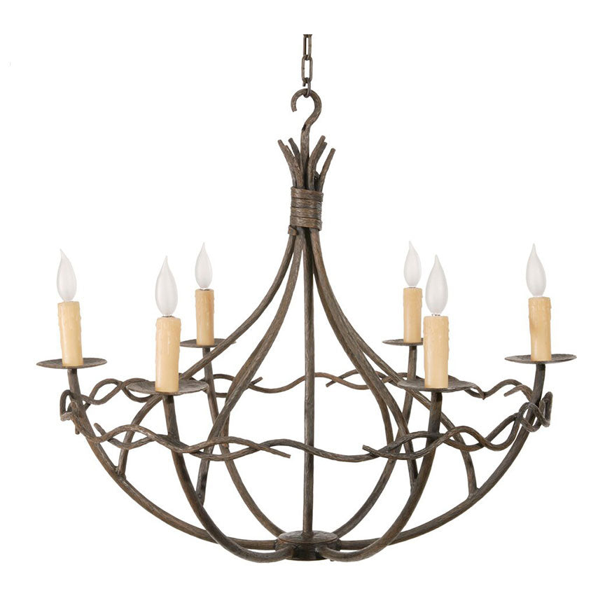 Norfork 8 Arm Chandelier-Iron Accents