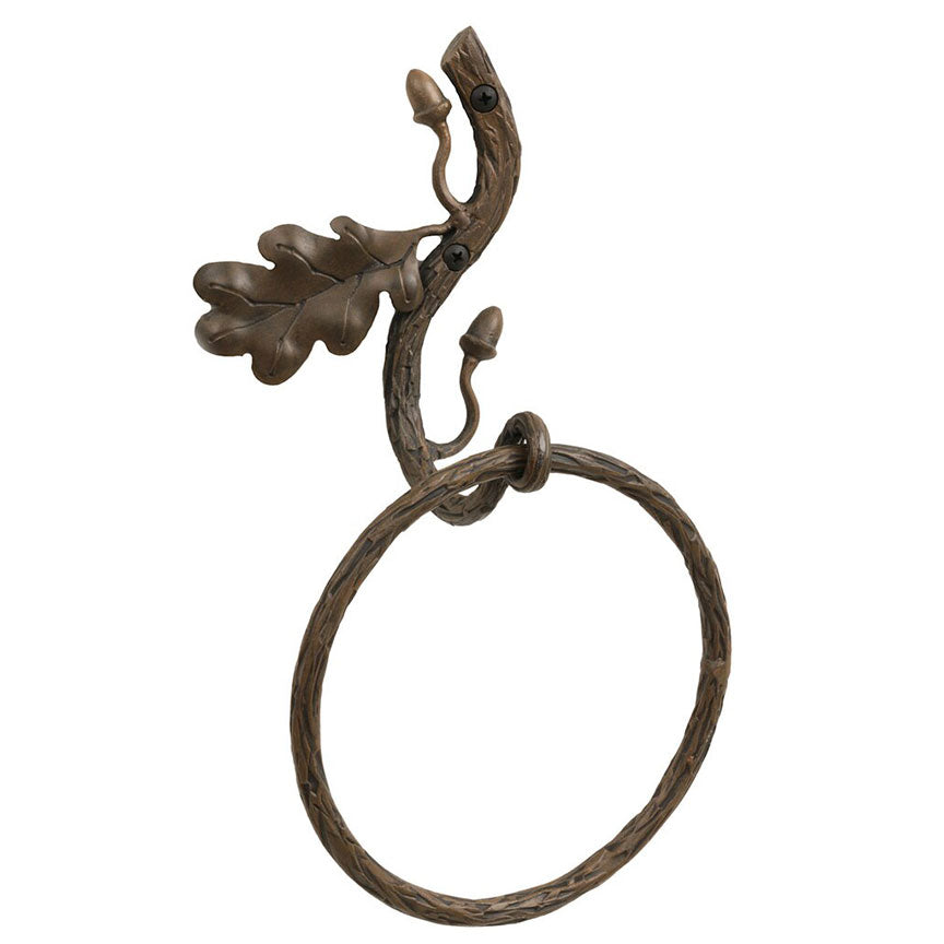 Oakdale Towel Ring-Iron Accents