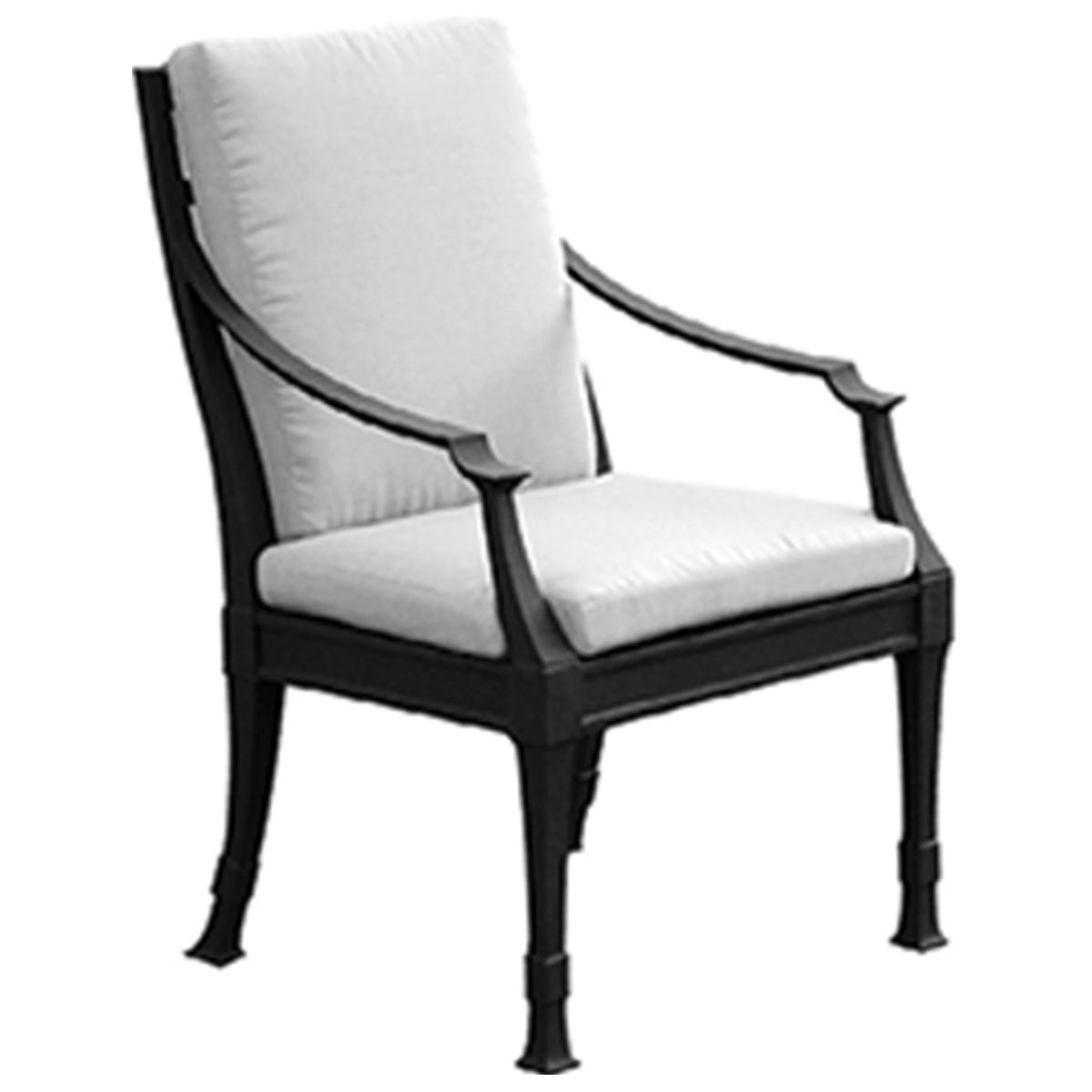 Olympia Arm Chair (Set-2)-Iron Accents