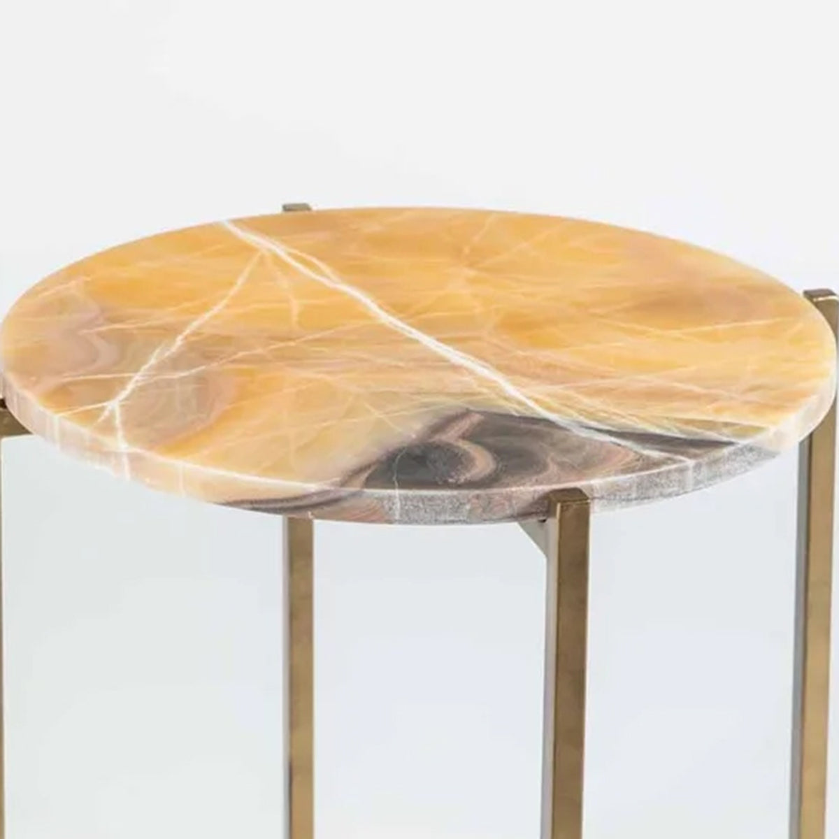 Orange Polished Onyx Table Top