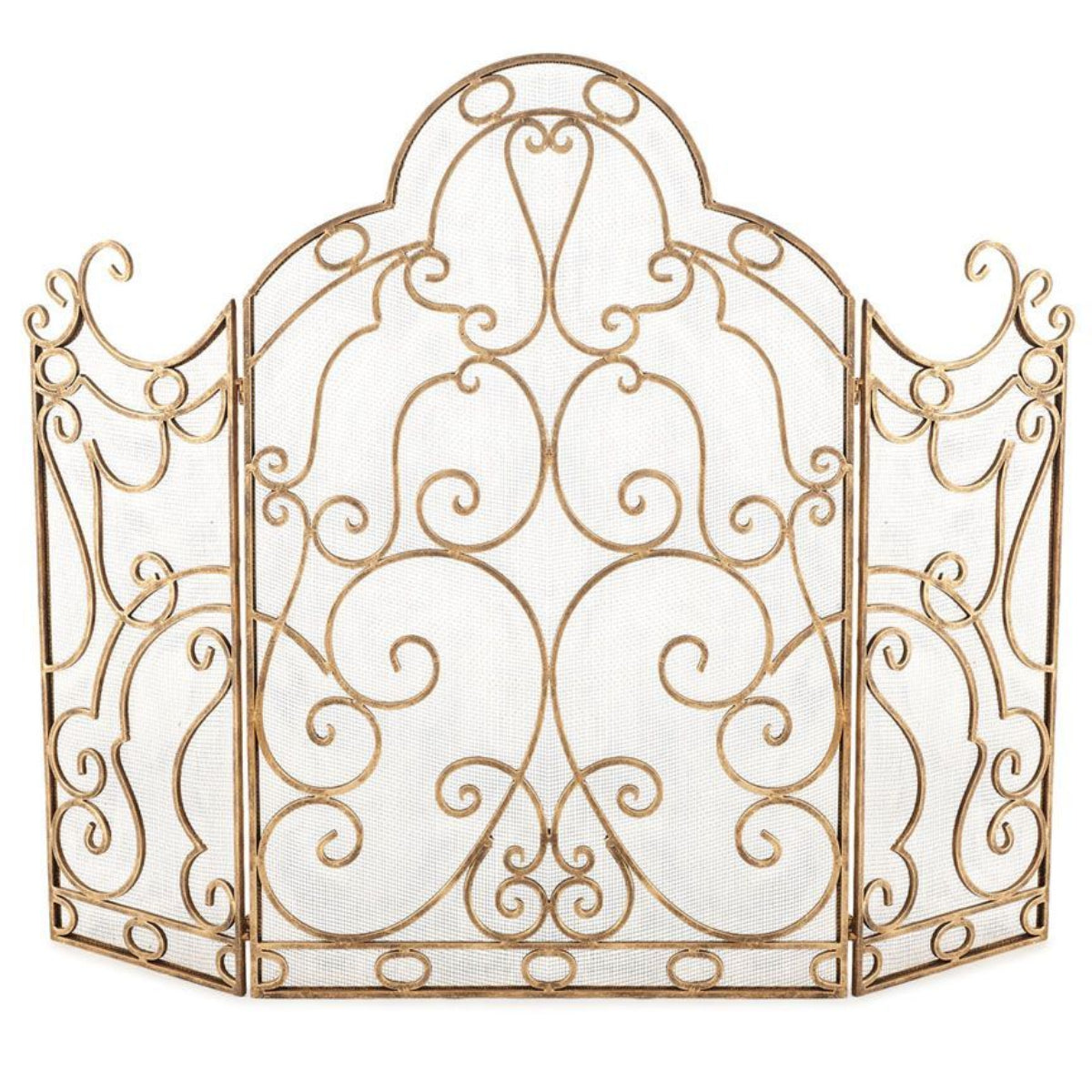 Parisian Crest Scroll Firescreen