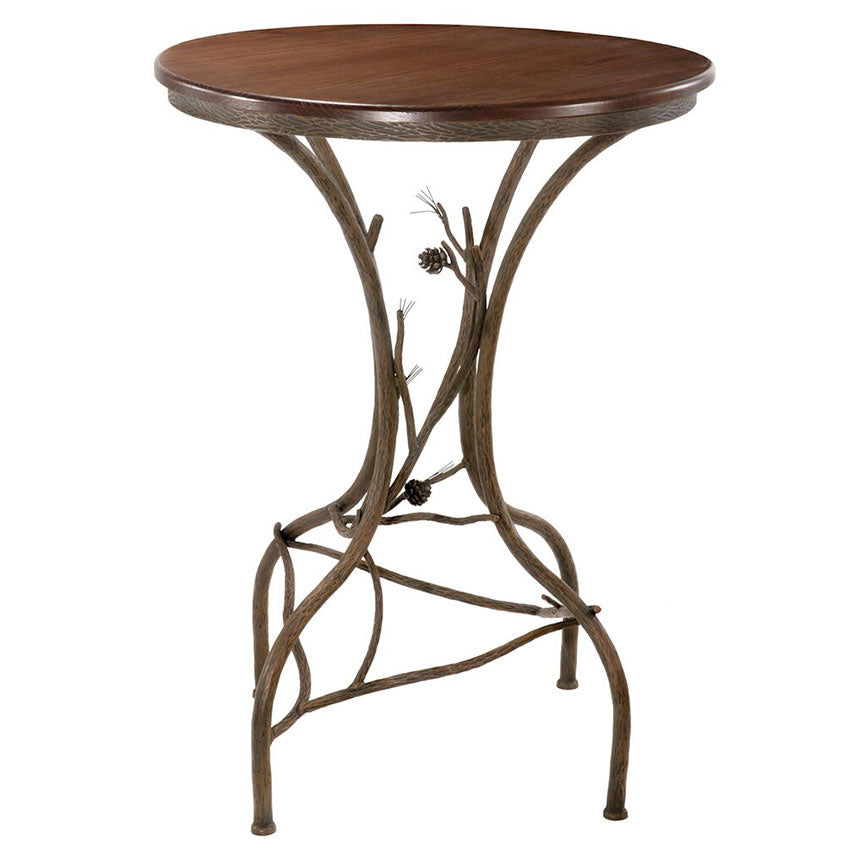 Pine Bistro Table-Iron Accents