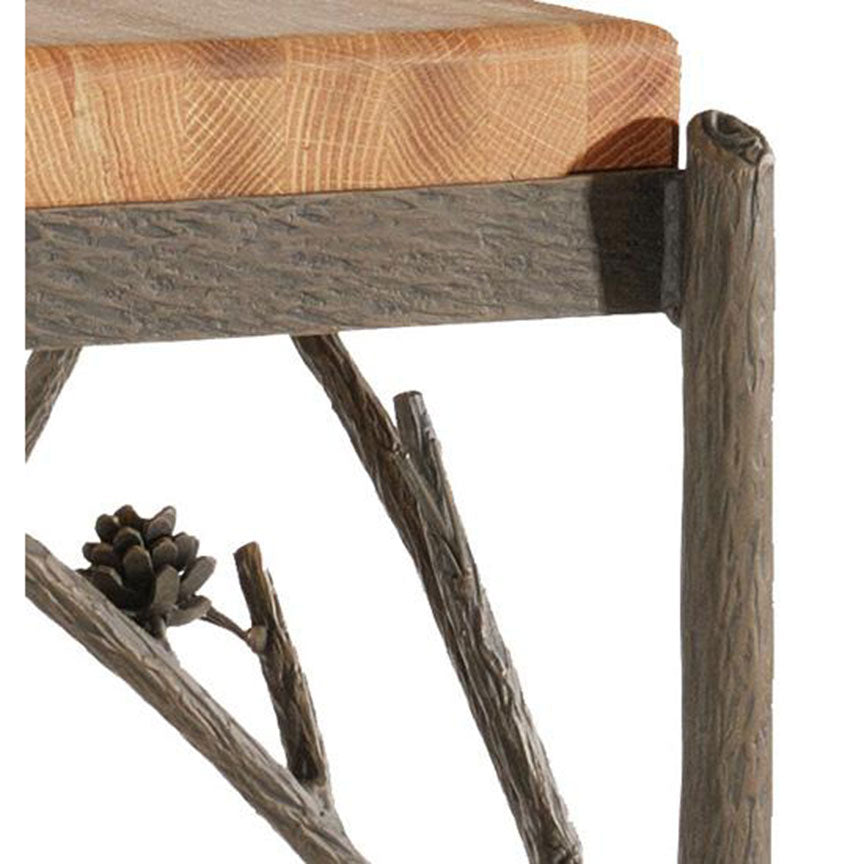Pine Butcher Block-Iron Accents