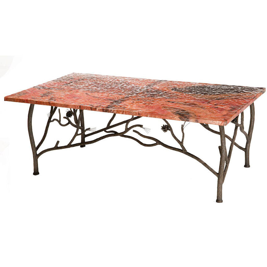 Pine Cocktail Table-Iron Accents