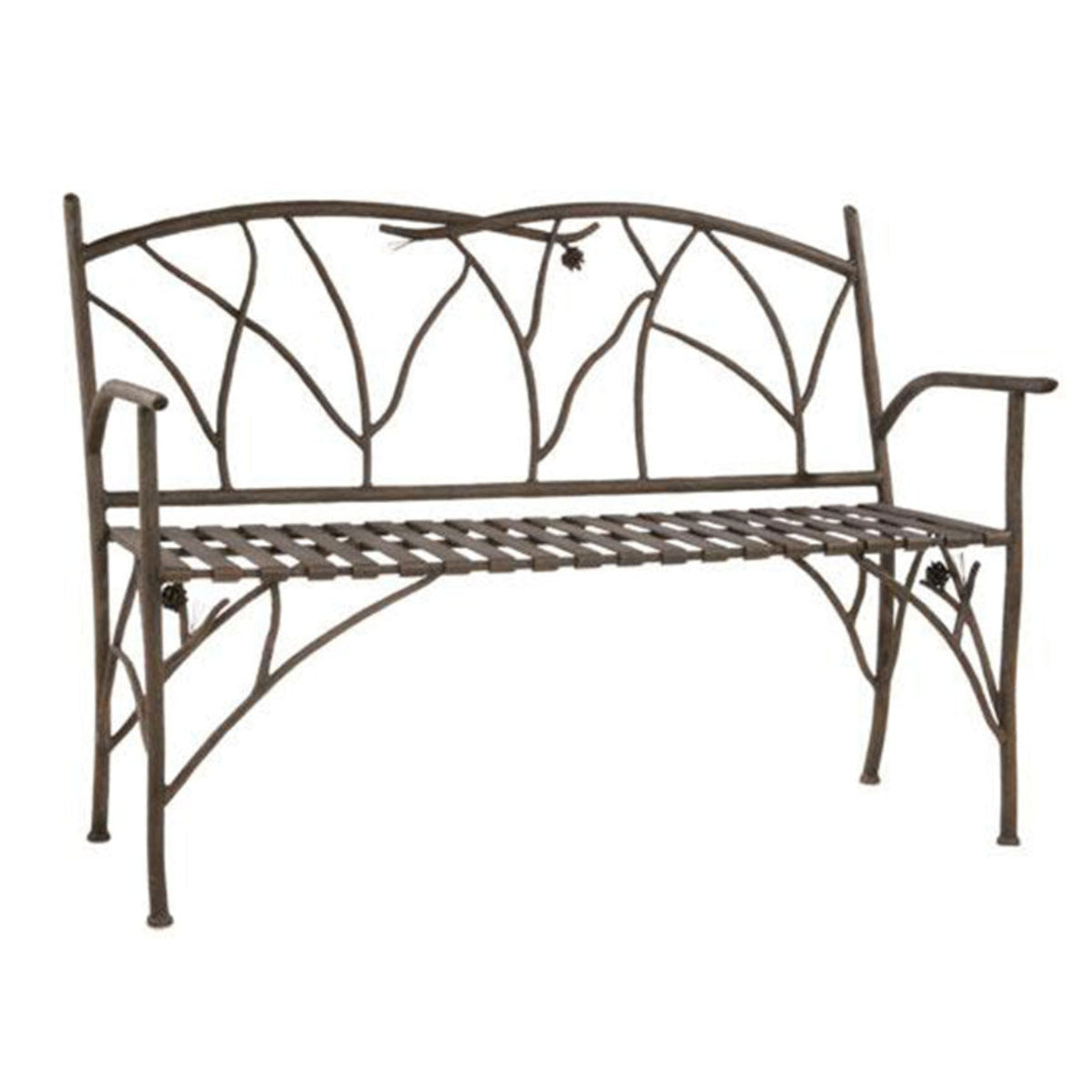 Pinebough Forged Iron Bench