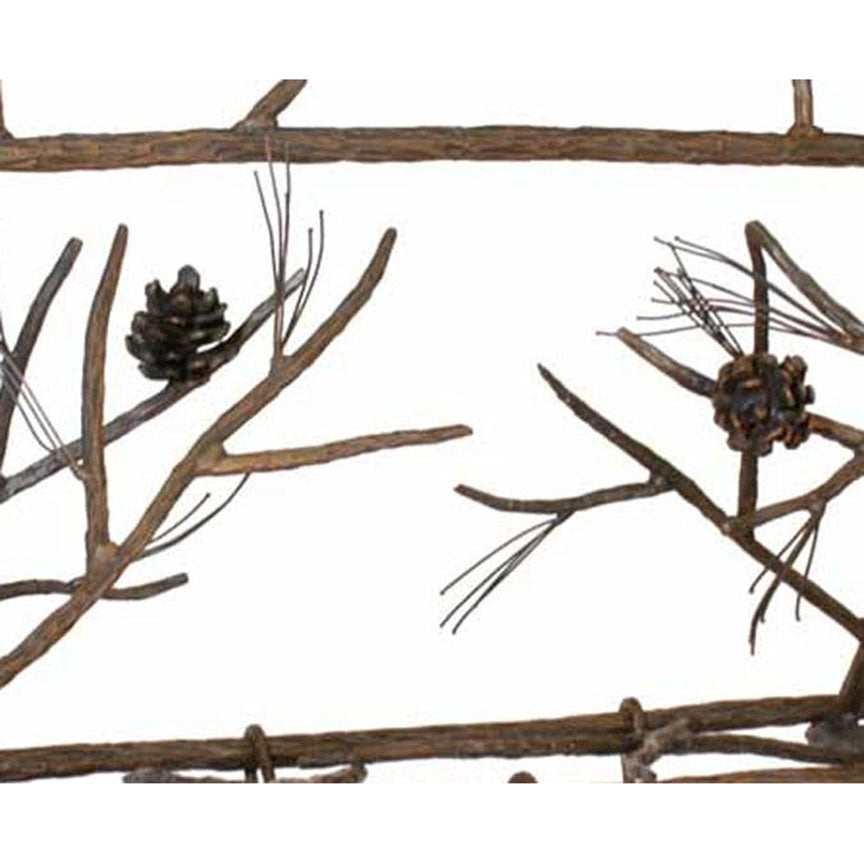Pine Hand Forged Iron Pot Rack-Iron Accents