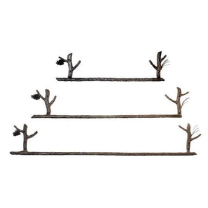 Pine Forged Iron Towel Bars-Iron Accents