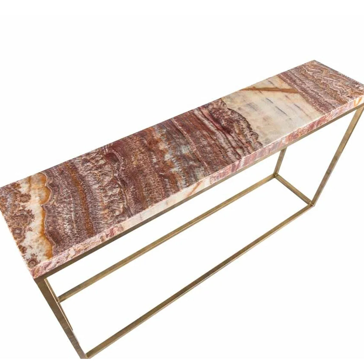 Red Polished Onyx Table Top