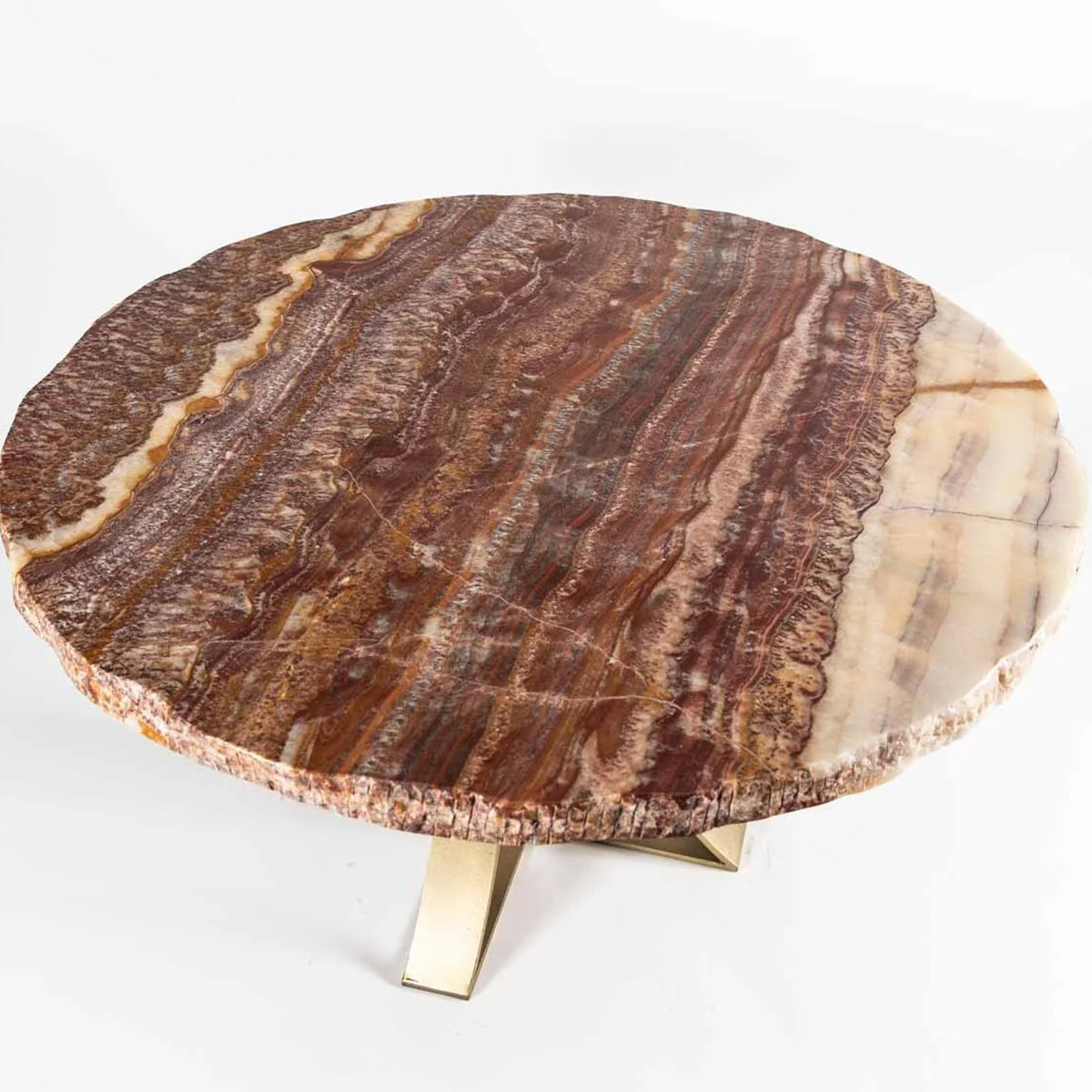 Red Polished Onyx Table Top