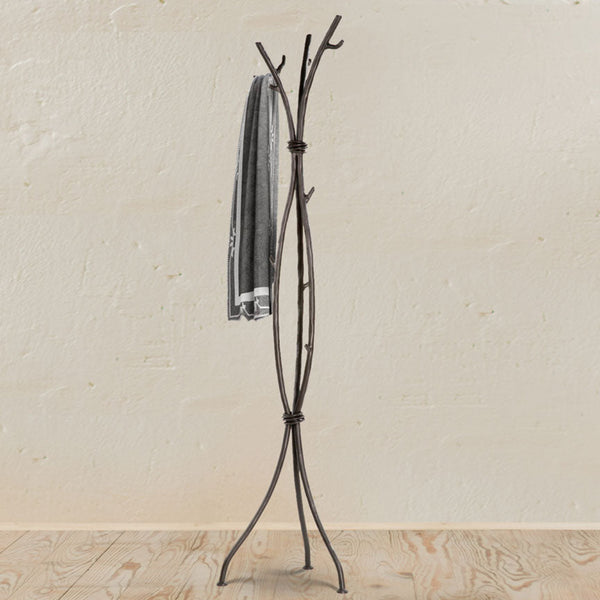 Wrought Iron Standing Coat Rack Sassafras Iron Accents