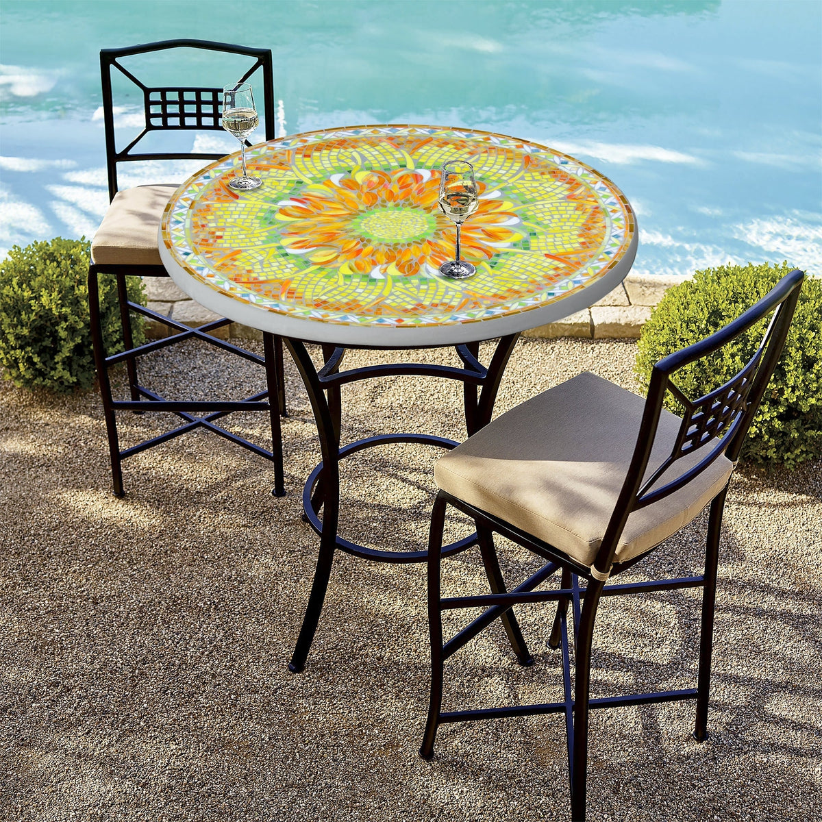 Umbria Mosaic High Dining Table