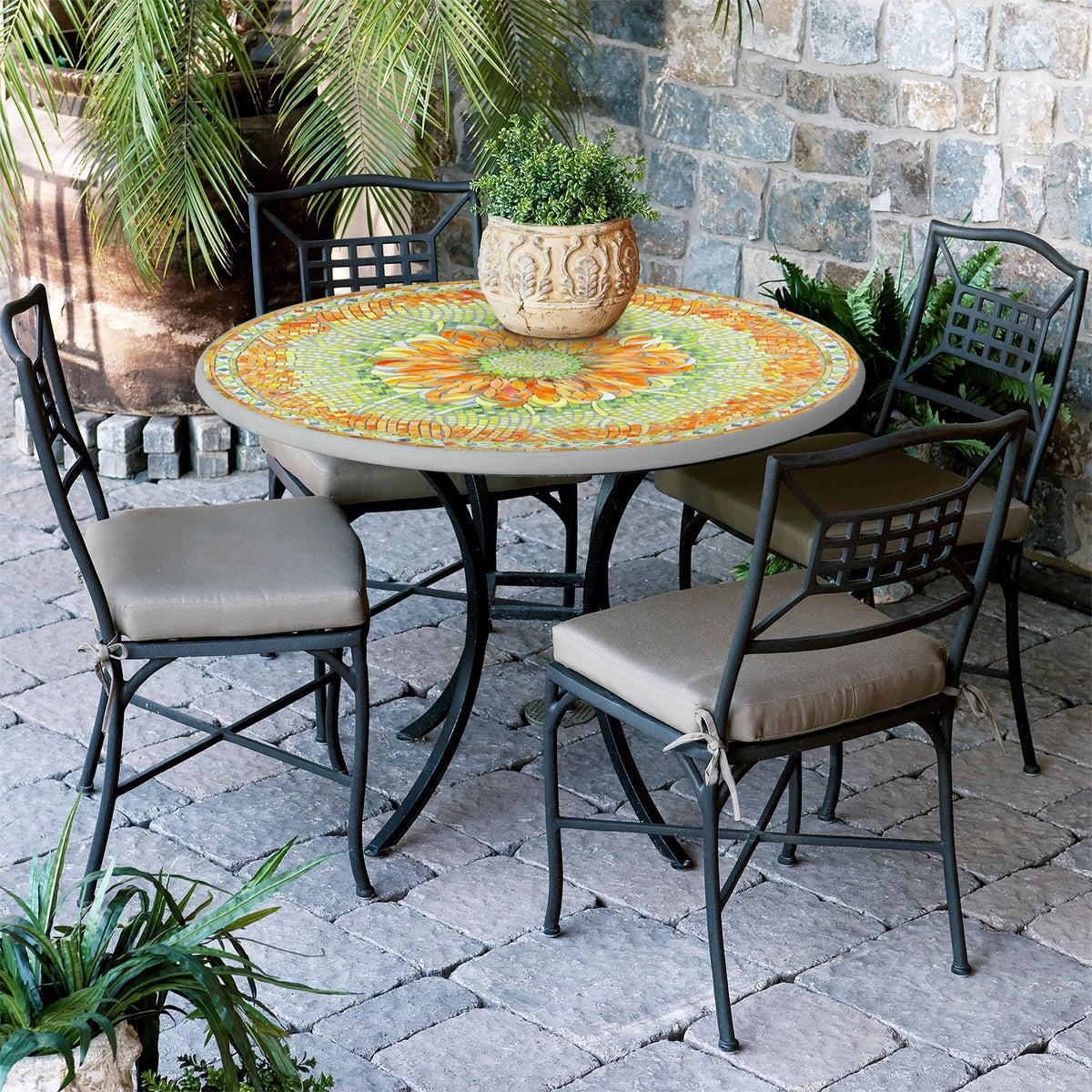los angeles mosaic umbrella patio tables Miraval Set | Neille Olson Mosaics day sun protection. Umbrella Mosaic Tables Outdoor Patio