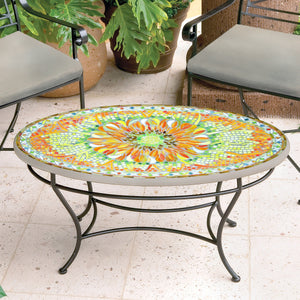 Umbria Mosaic Coffee Table - Oval