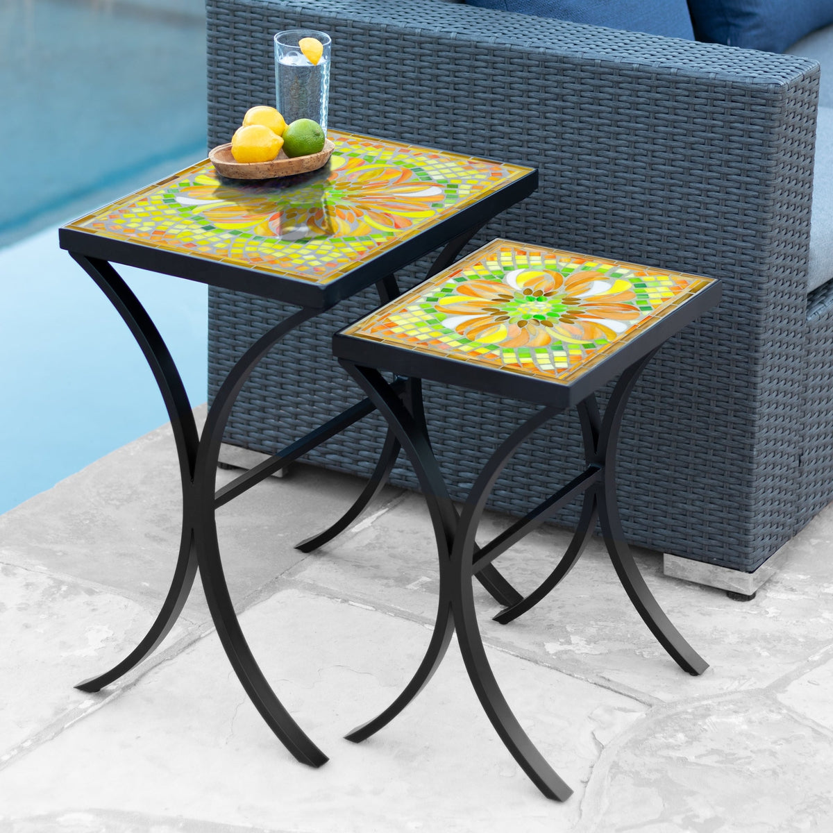 Umbria Mosaic Nesting Tables