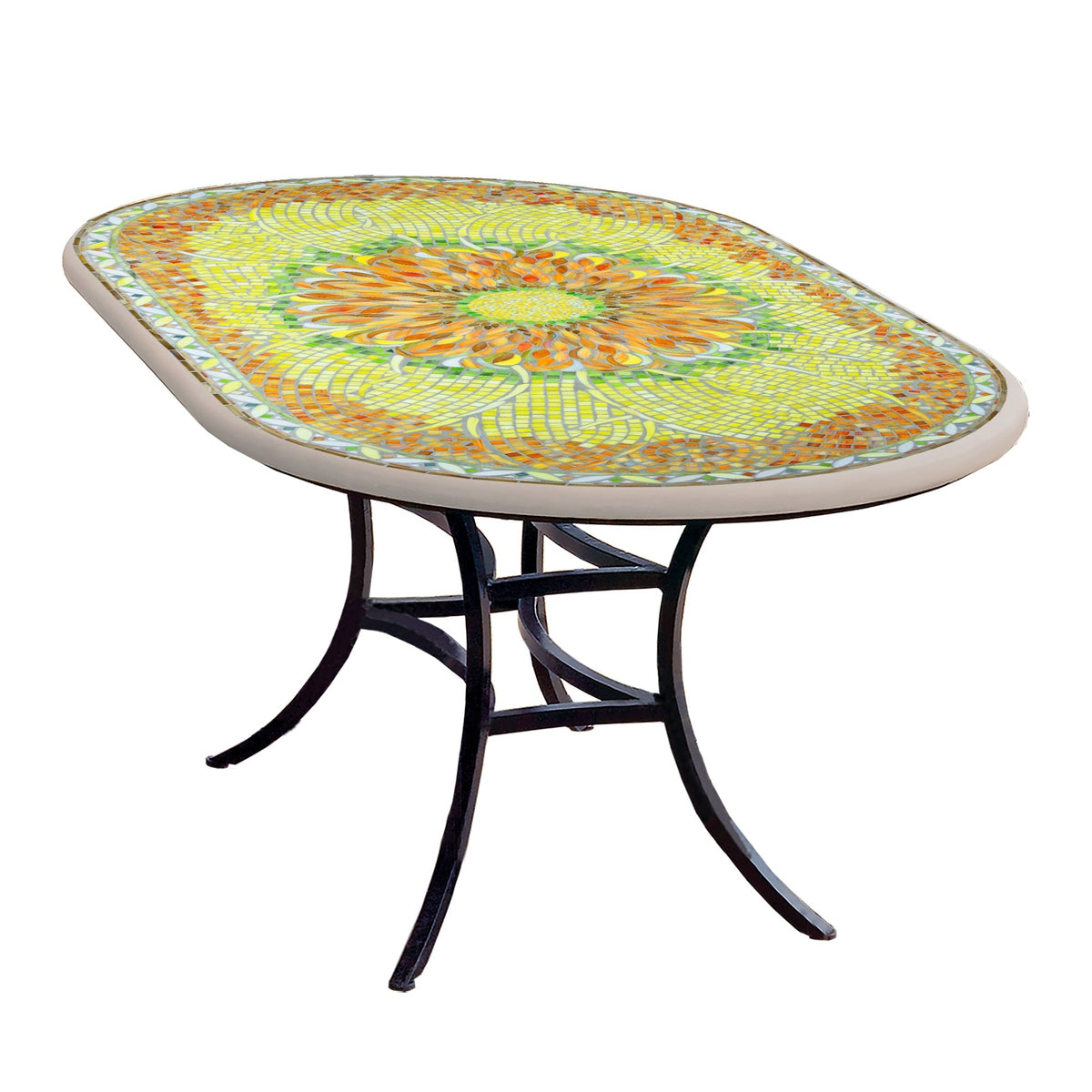 Umbria Mosaic Oval Bistro
