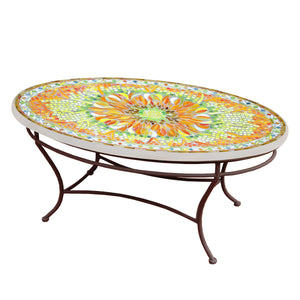 Umbria Mosaic Coffee Table - Oval