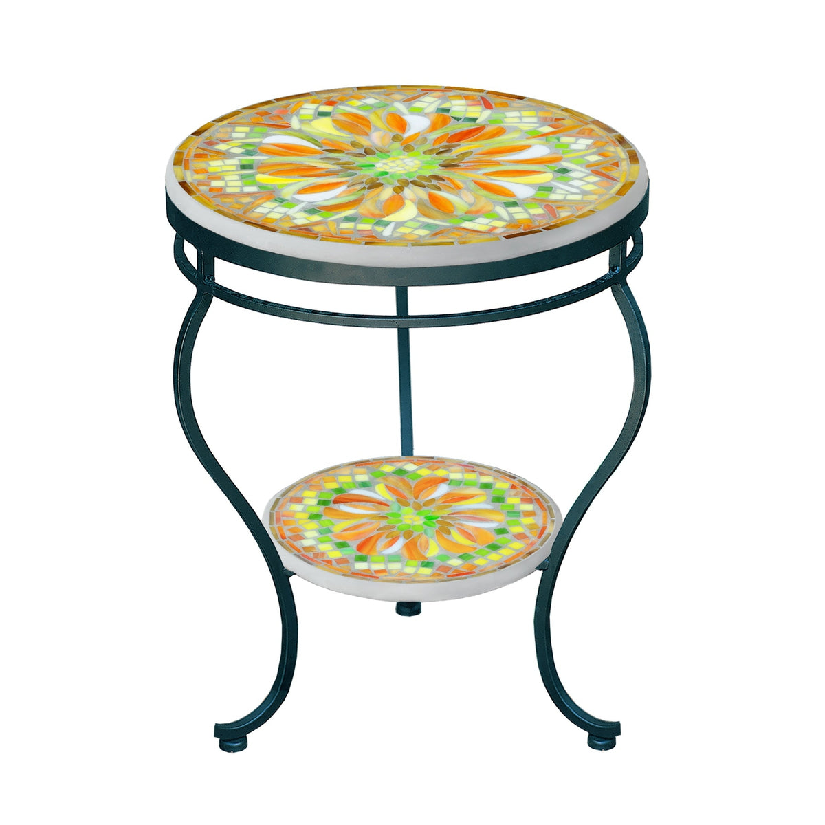 Umbria Mosaic Side Table - Tiered