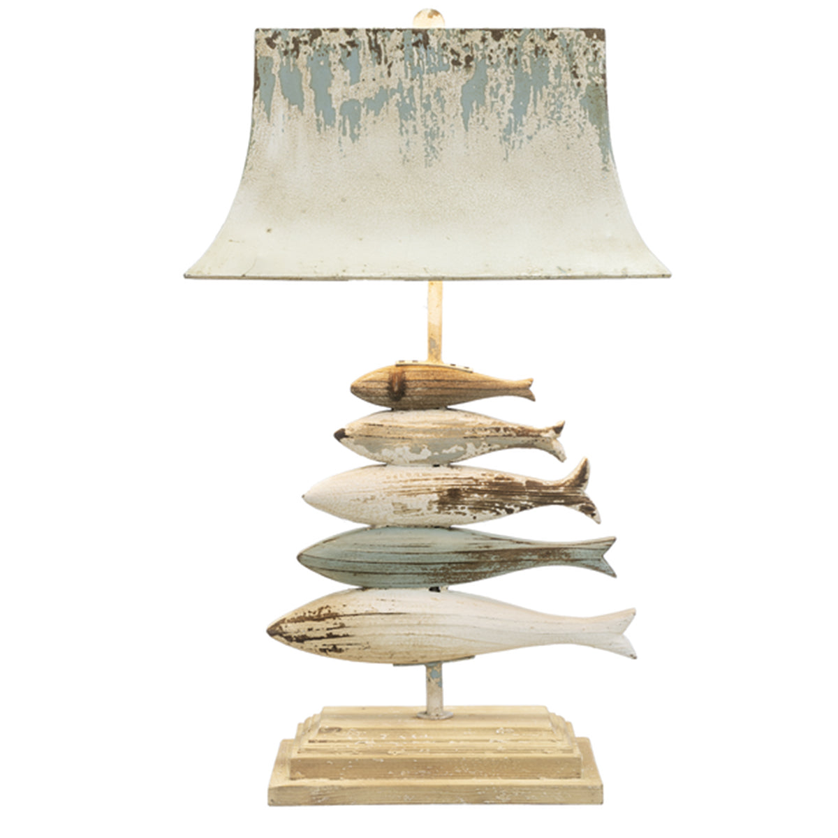 Big Catch Carved Fish Table Lamp