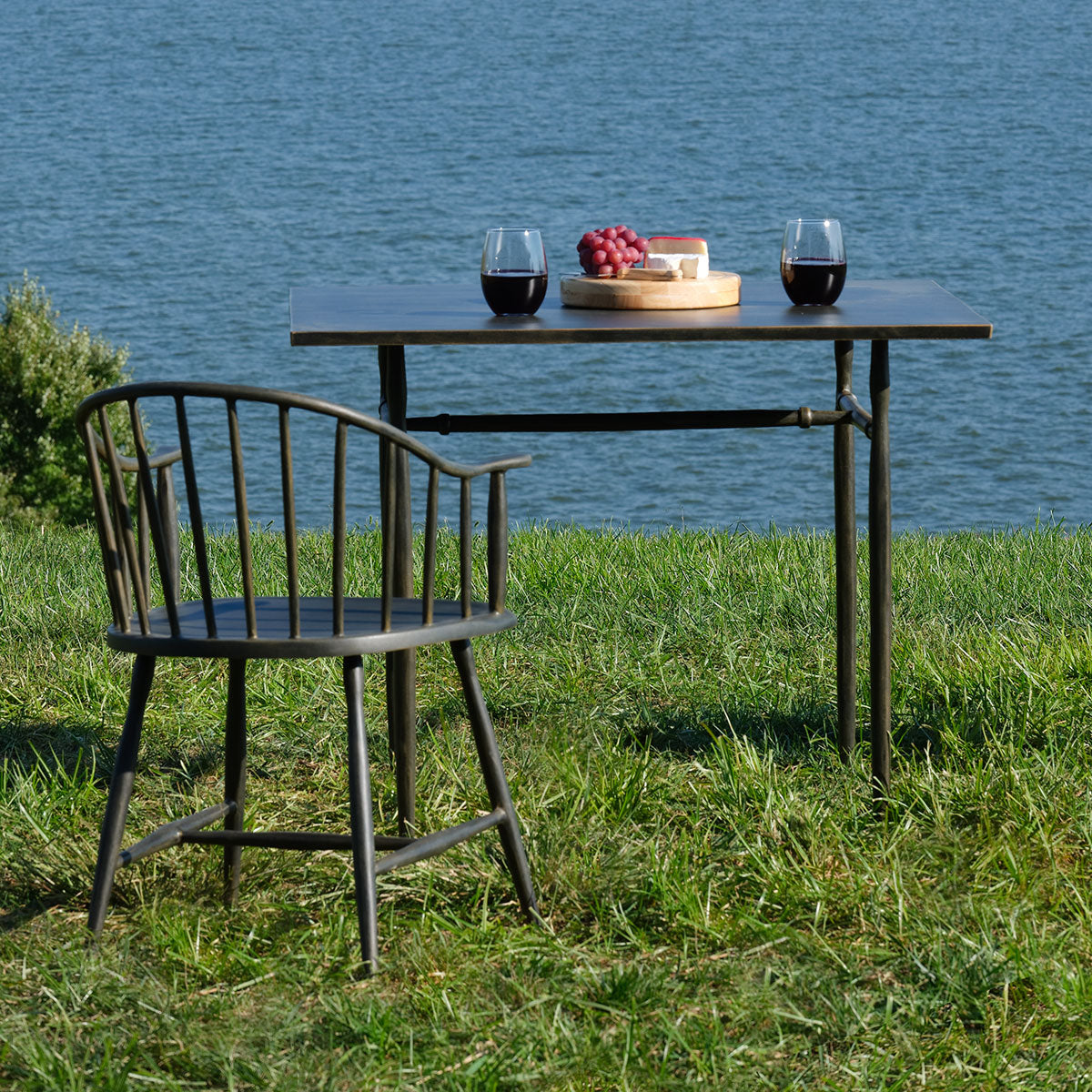 Windsor Dining Table - Square | Iron Accents